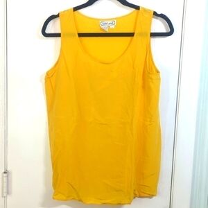 EUC Vintage 90s "Silk Land" Bright Sunny Yellow 100% Silk Luxury Tank